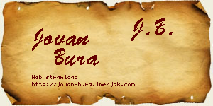 Jovan Bura vizit kartica